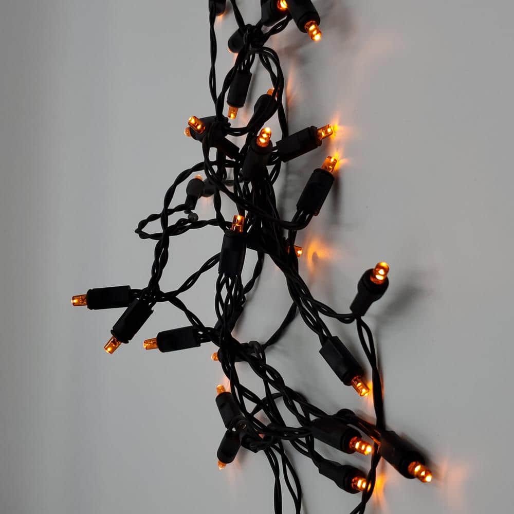 10 ft. 25-Light Orange Battery Operated String Lights (Set of 2) - Hercitys