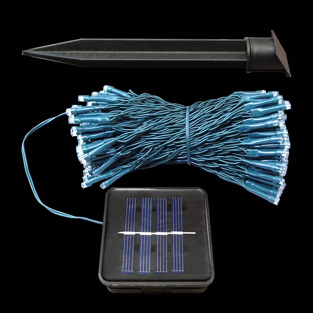 33 ft. 100-Light White Solar String - Hercitys