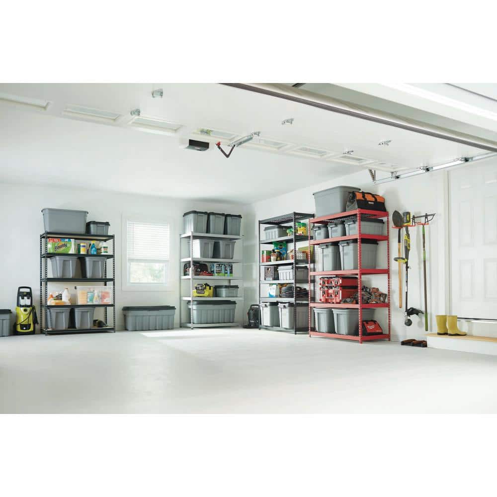 4-Tier Heavy Duty Steel Garage Storage Shelving Unit in Silver (36 in. W x 72 in. H x 18 in. D) - Hercitys