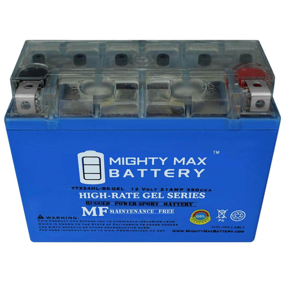 12-Volt 21 Ah 350 CCA GEL Rechargeable Sealed Lead Acid (SLA) Powersport Battery - Hercitys