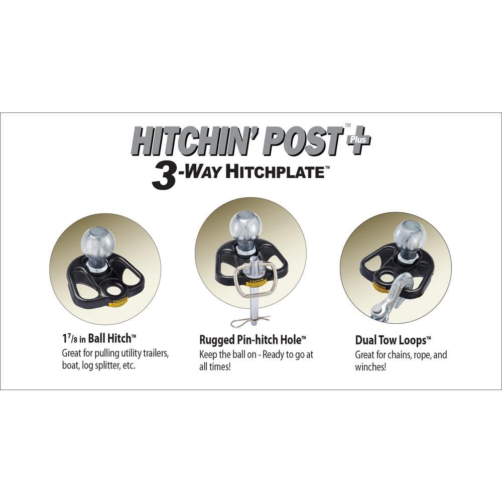 3-Way Hitch Plate and Towing Ball - Hercitys