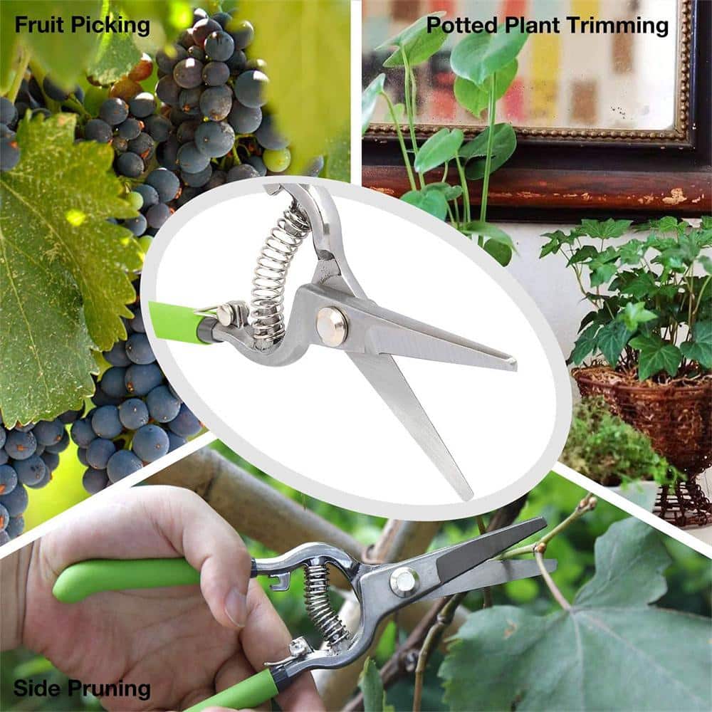 1.5 in. Pruning Shears Steel Garden Professional Bypass (2-Piece) - Hercitys