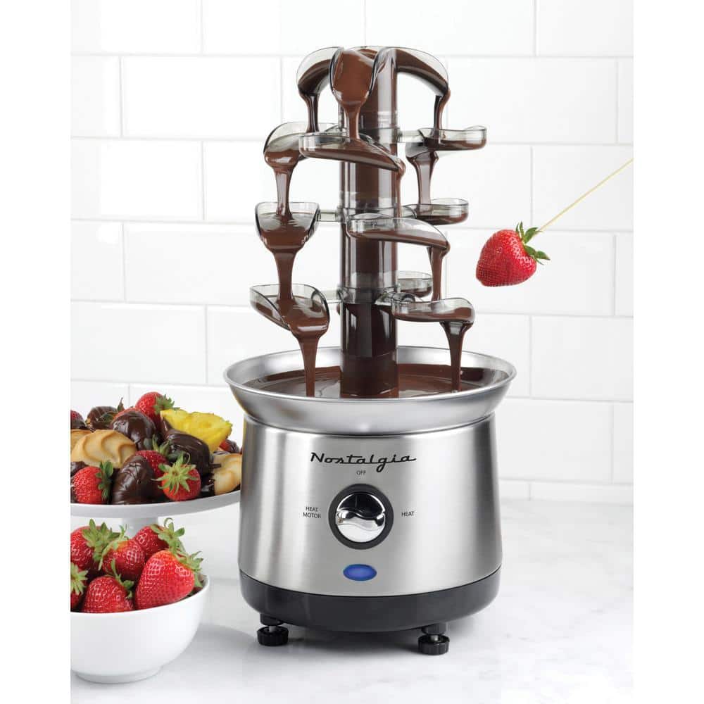 1 qt. Stainless Steel Cascading Chocolate Fondue Pot - Hercitys