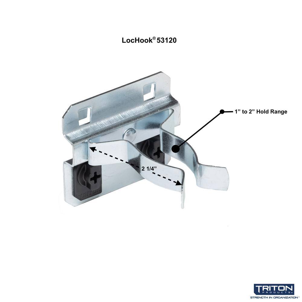 1 in. – 2 in. Hold Range 2-3/4 in. Projection Steel Extended Spring Clip for LocBoard (5-Pack) - Hercitys