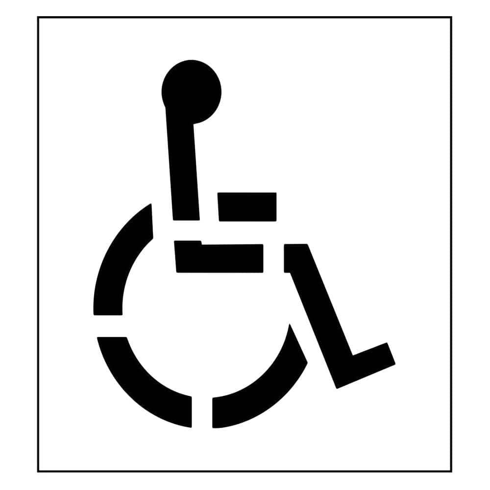 39 in. One Part Handicap Stencil with 3 in. Stroke - Hercitys