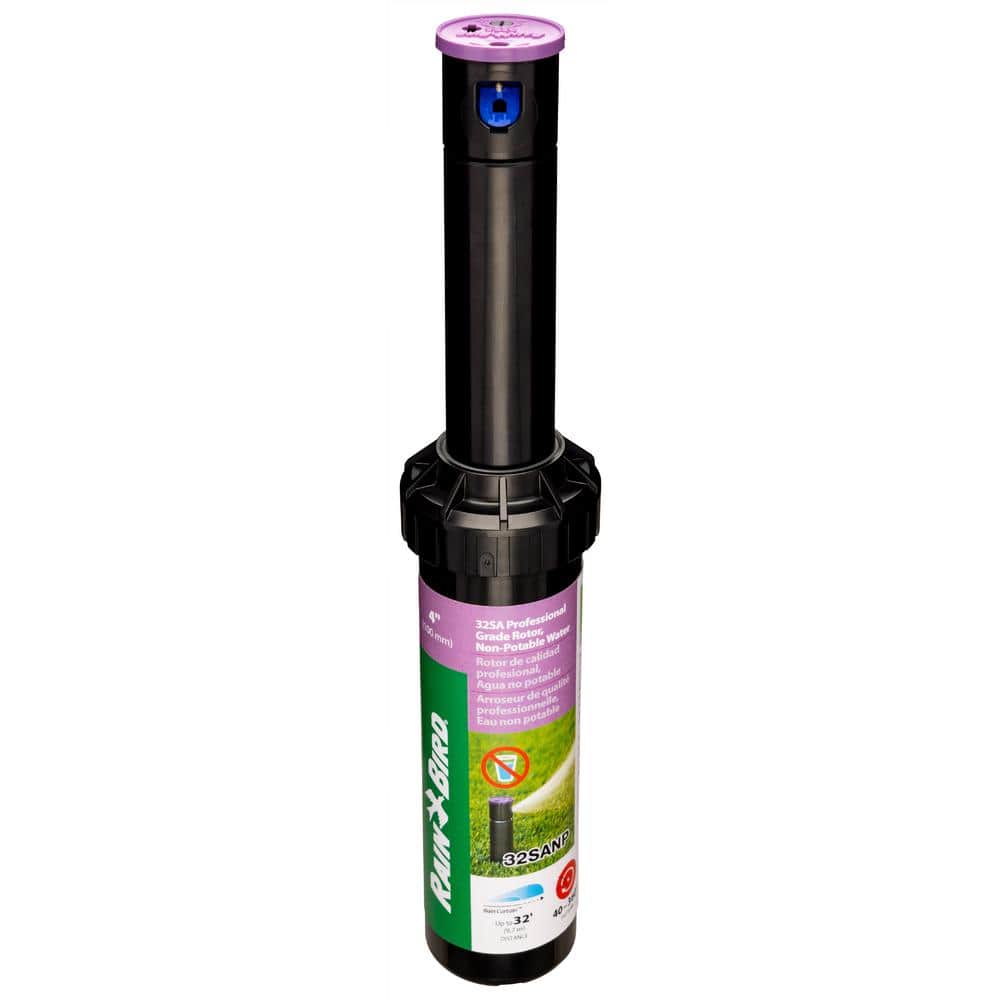 32SA 4 in. Pop-Up Gear-Drive Rotor Non-Potable Sprinkler with Purple Cap, 40-360 Degree Pattern, Adjustable 19-32 ft. - Hercitys