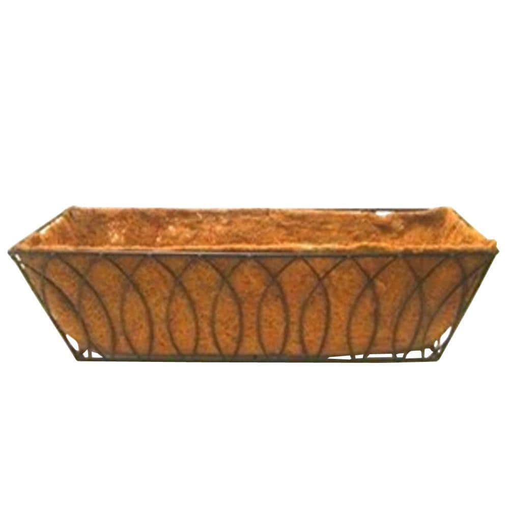 24 in. Devon Window/Deck Planter with AquaSav Coconut Liner Plastic - Hercitys