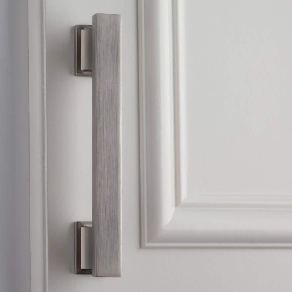 10-Pack High Desert 3-1/2 in. (89 mm) Center-to-Center Classic Satin Nickel Bar Drawer Pull - Hercitys