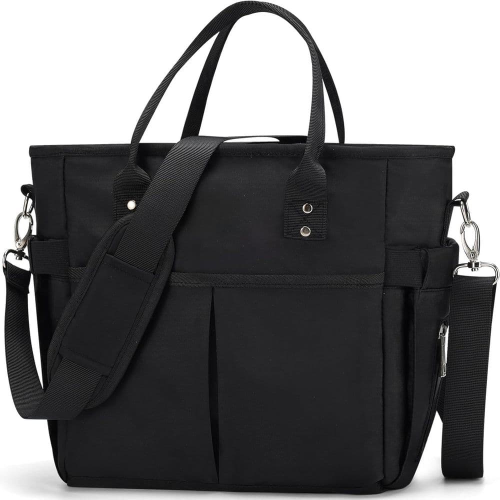 12 qt. Large Capacity Insulated Thermal Lunch Bag with Wide-Open Pocket Leakproof Cooler Black for Work Picnic Office - Hercitys