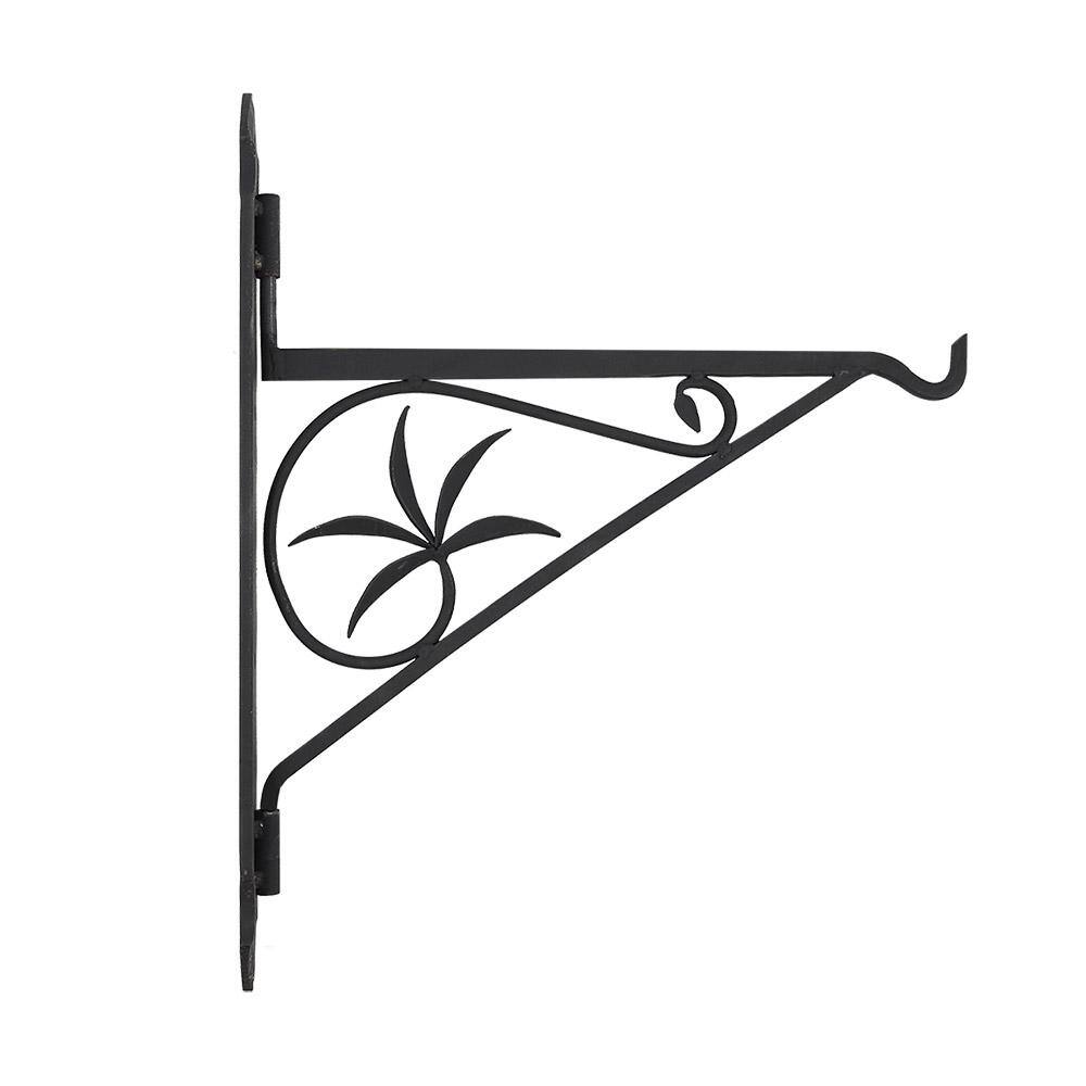 18 in. L Black Decorative Fireplace Crane with Swivel Arm - Hercitys