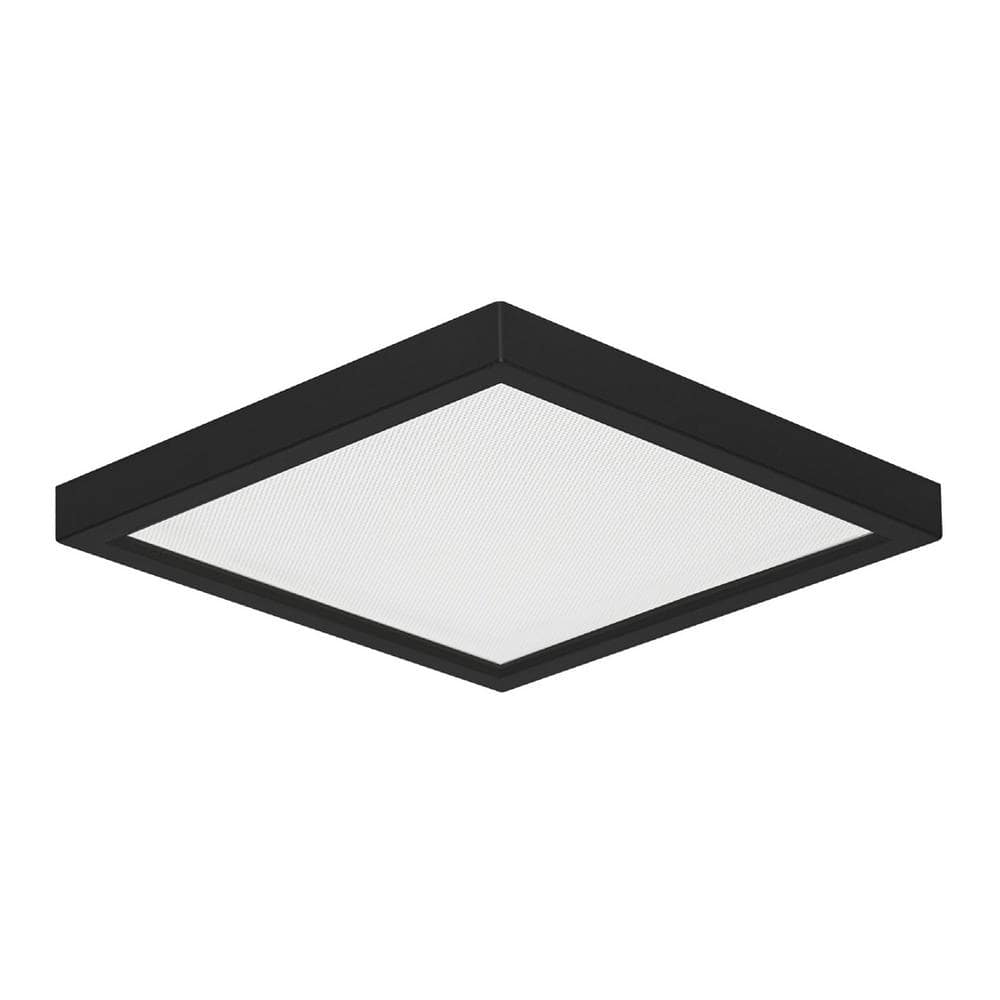 10 in. Multi-Color Selectable LED Remote Flush Mount Platter Black - Hercitys