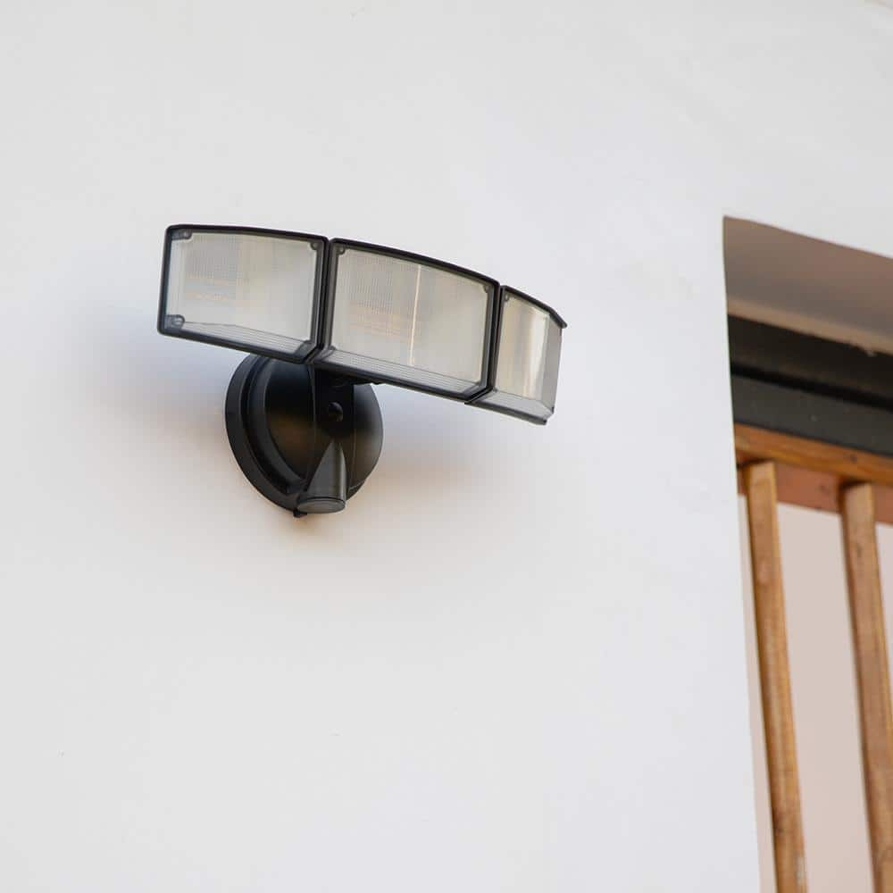 287 Watt Equivalent 5200 Lumen 180 Degree Black Switch Controlled Integrated LED Flood Light - Hercitys