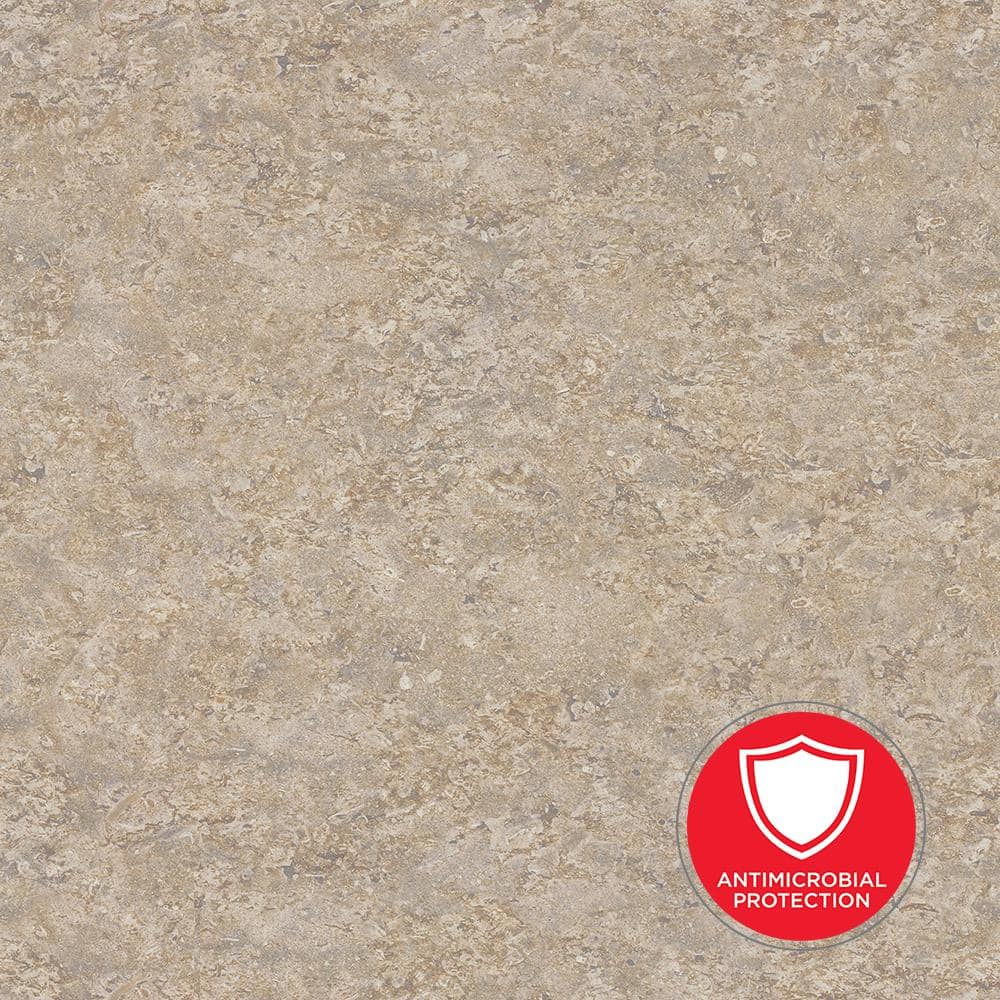 4 ft. x 8 ft. Laminate Sheet in Silver Travertine with HD Glaze Finish - Hercitys