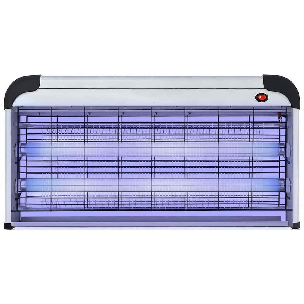 40-Watt Indoor Electronic Bug Zapper Repellent, Insect Fly Killer, Aluminum in Silver - Hercitys