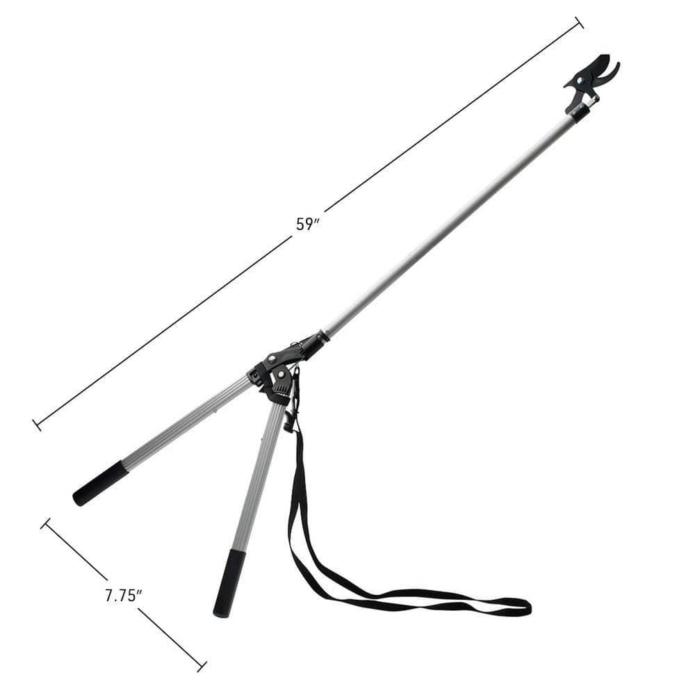 59 in. Long Reach Pruner with Rotating Head and Sharp Bypass Loppers-Tree Trimmer Pruning Shears - Hercitys