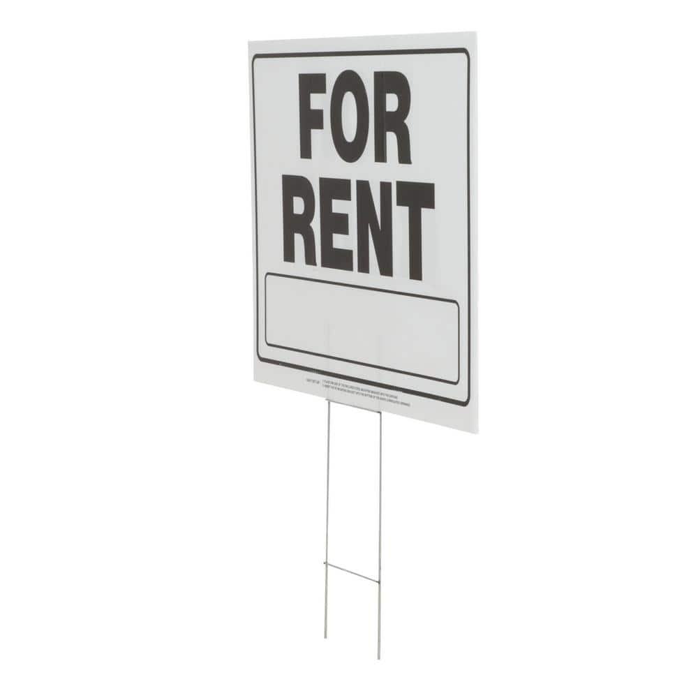 20 in. x 24 in. Corrugated Plastic for Rent Sign - Hercitys