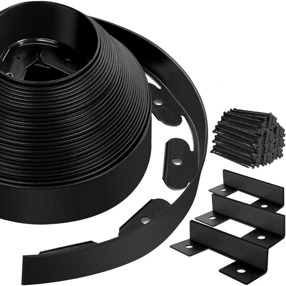 40 ft. x 2 in. Tall No Dig Garden Edging Border with 60-Stakes and Connectors - Hercitys
