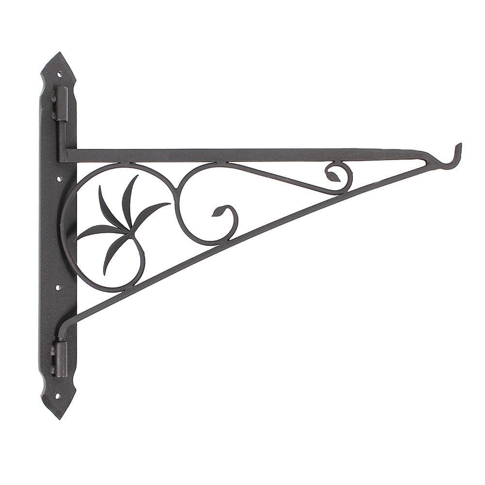 24 in. L Black Decorative Fireplace Crane with Swivel Arm - Hercitys