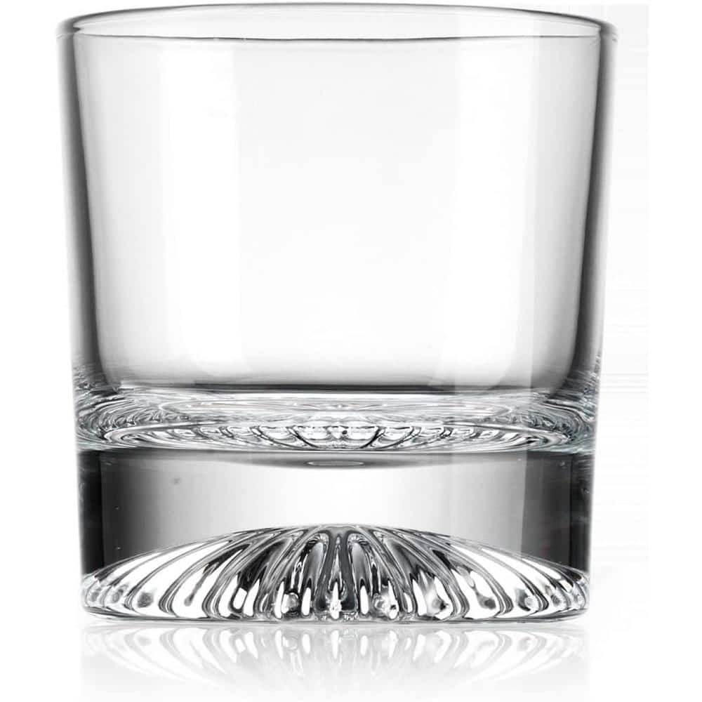 10 oz. Clear Glassware Set (Set of 4) Old Fashioned Whiskey, Elegant Drinkware for Men’s Gifts, Dishwasher Safe - Hercitys
