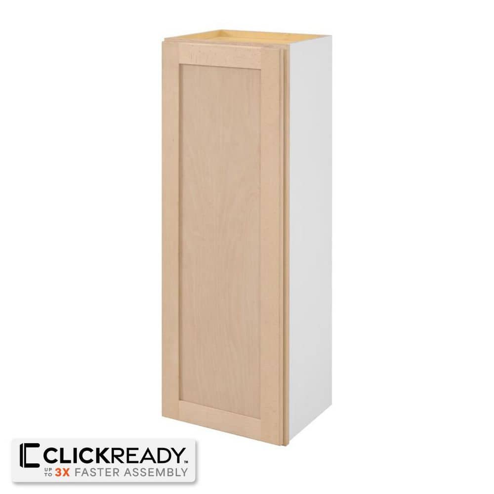 15 in. W x 12 in. D x 42 in. H Ready to Assemble Wall Kitchen Cabinet in Unfinished with CLICKREADY Technology - Hercitys