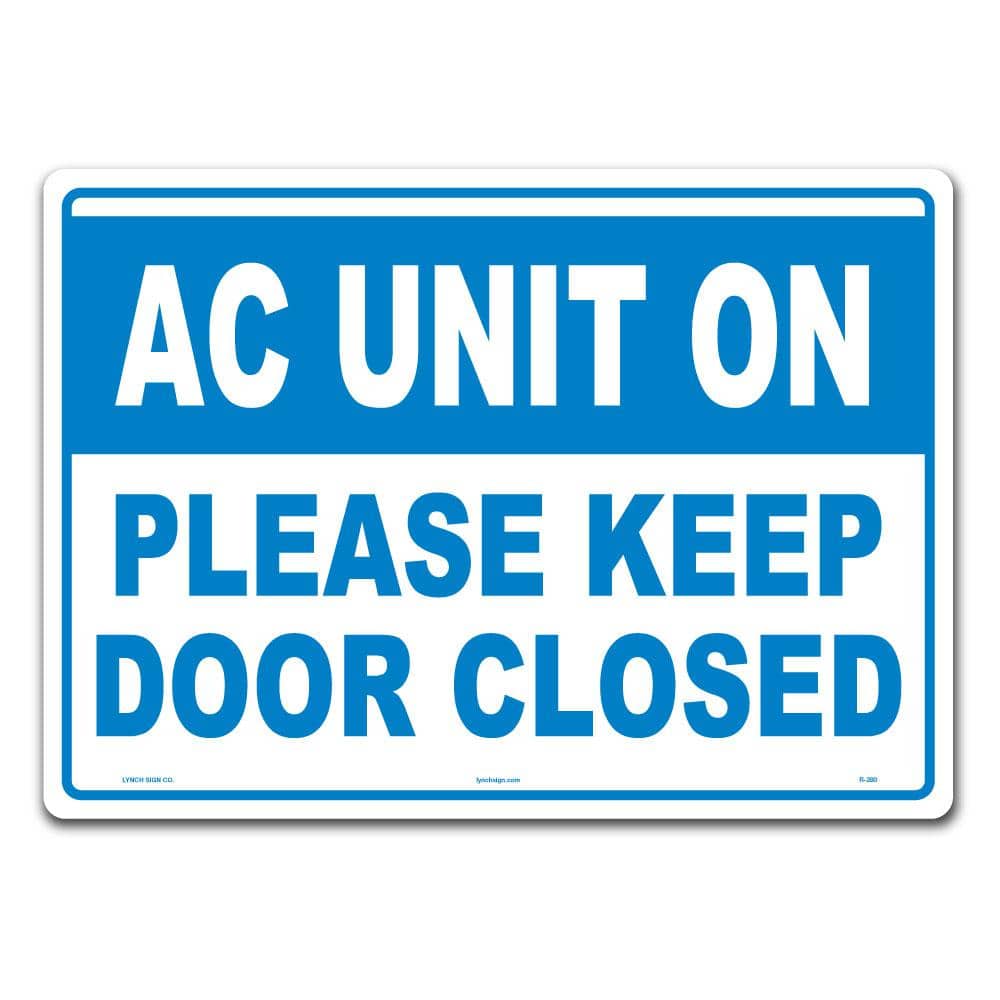 14 in. x 10 in. Keep Door Closed Sign Printed on More Durable Thicker Longer Lasting Styrene Plastic - Hercitys