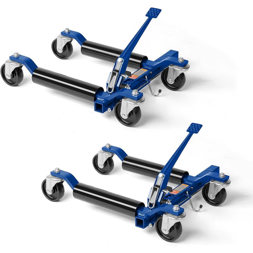 1500 lbs. Capacity Mechanical Car Wheel Dolly in Blue 2-Pack - Hercitys