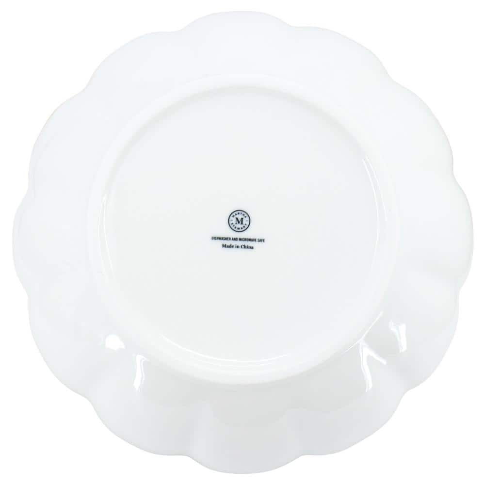 10.6 in. 160 fl. oz. White Ceramic Pumpkin Soup Tureen Serving Bowl with Lid and Ladle - Hercitys