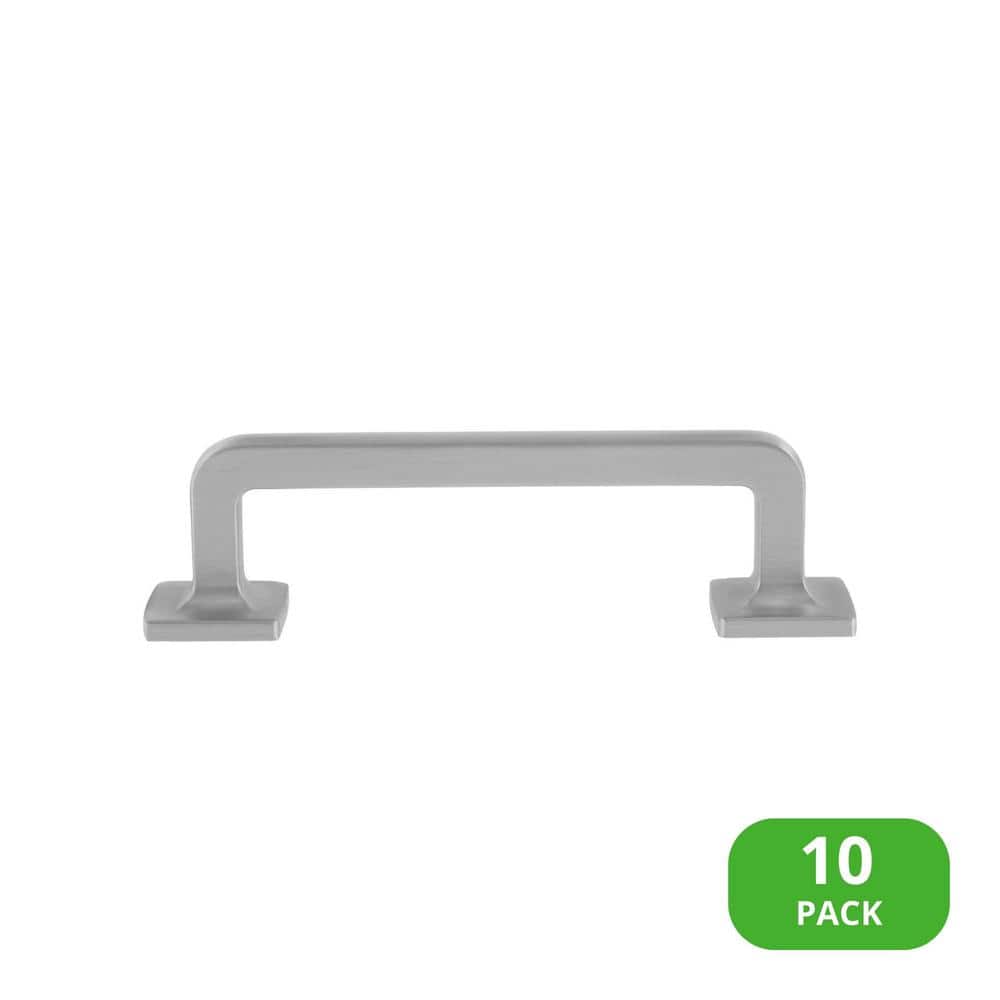 10-Pack Boise 3-1/2 in. (89 mm) Center-to-Center Traditional Satin Nickel Bar Drawer Pull - Hercitys