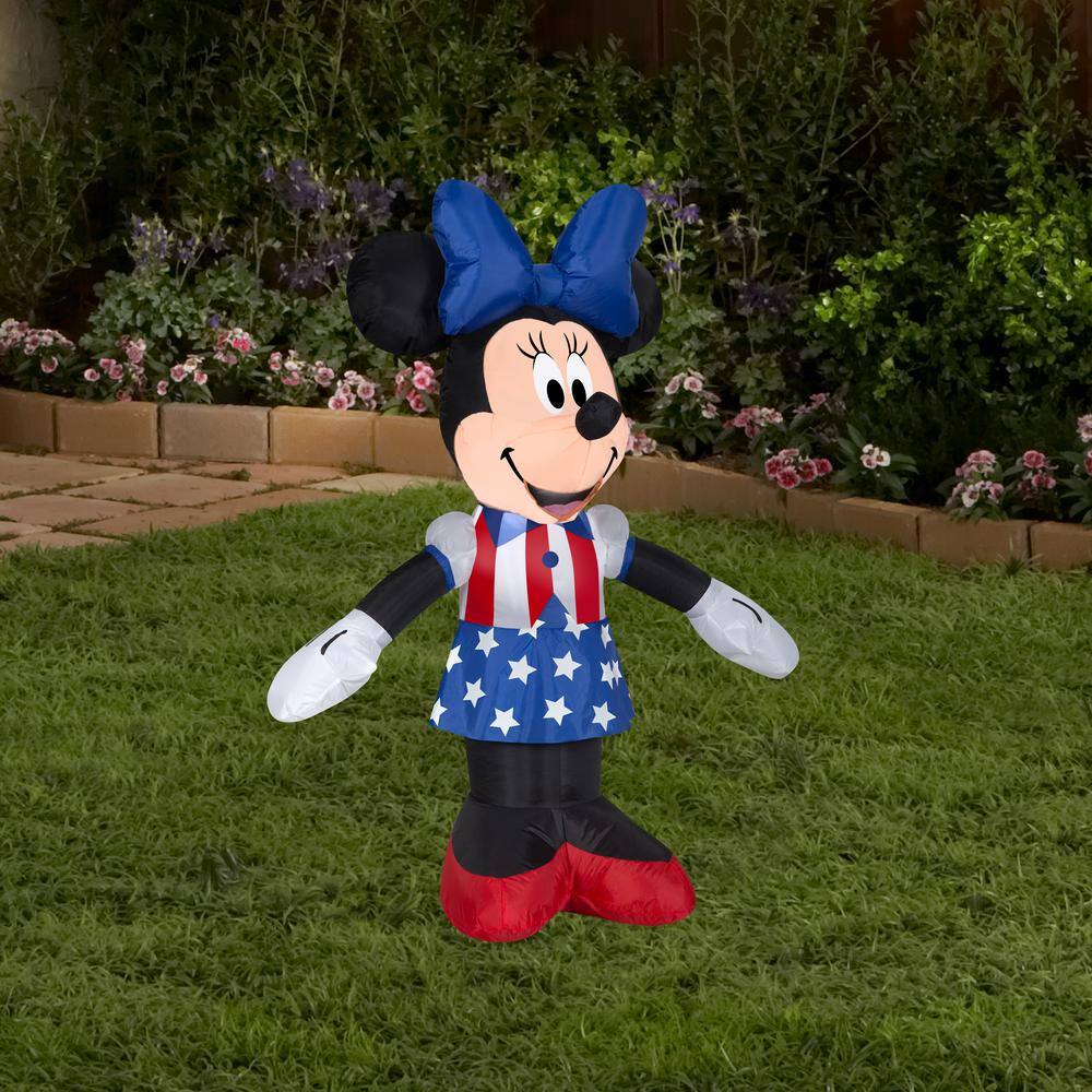 3.5 ft. Tall Airblown Patriotic Minnie - Hercitys