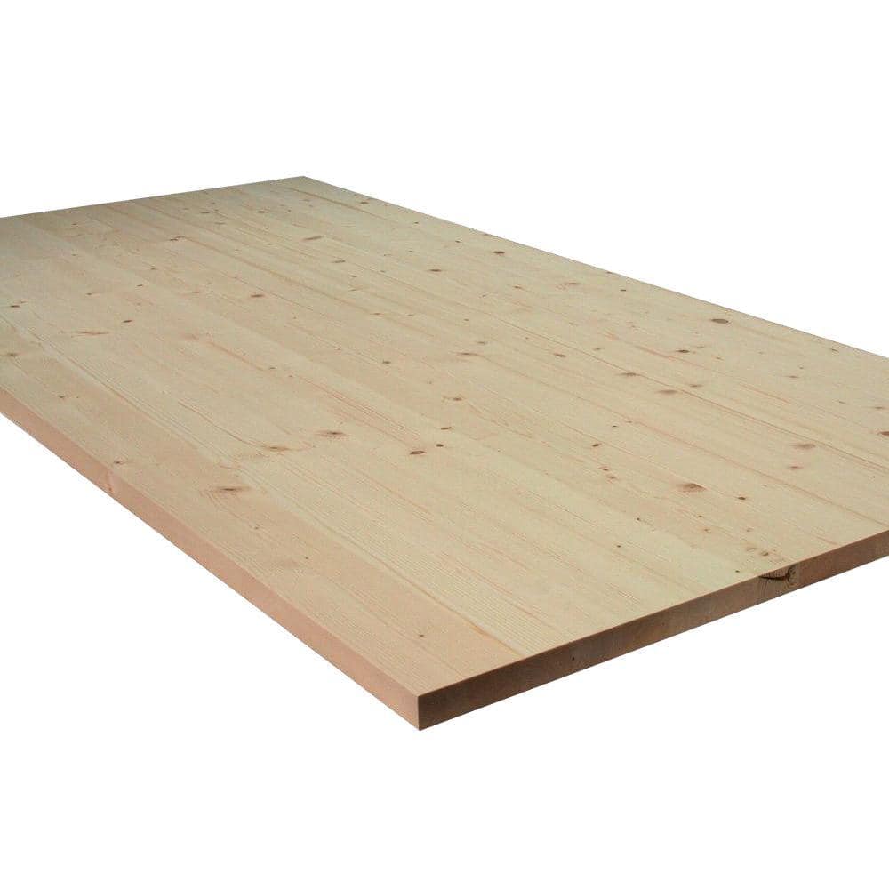 1 in. x 30 in. x 48 in. Allwood Pine Project Panel, Table Island Top with Routed Edges on One Face - Hercitys