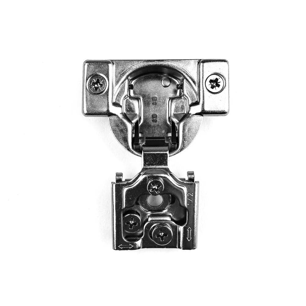 105-Degree 1/2 in. (35 mm) Overlay with Dowel Face Frame Cabinet Hinges with Installation Screws (10-Pairs) - Hercitys