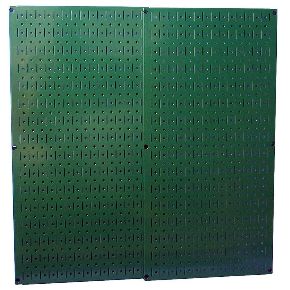 32 in. x 32 in. Overall Size Green Metal Pegboard Pack with Two 32 in. x 16 in. Pegboards - Hercitys