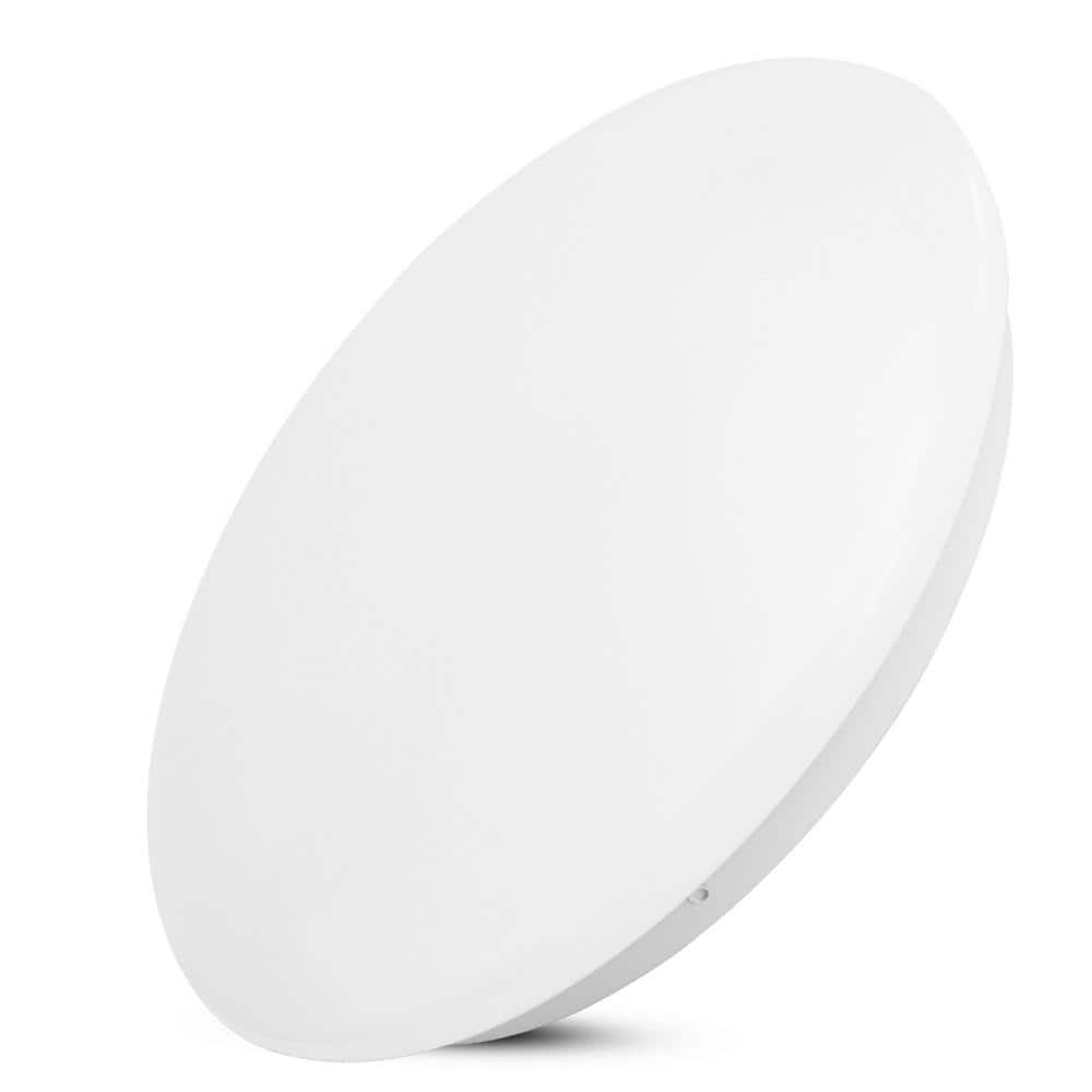 10 in. Dimmable Mushroom White LED Flush Mount Light Fixture 4000K - Hercitys