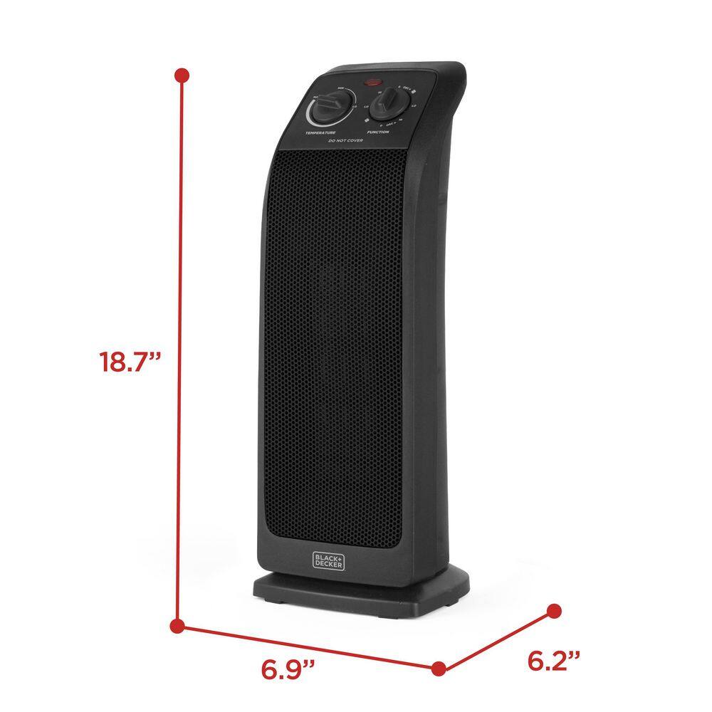 1,500-Watt Electric Ceramic Tower Space Heater - Hercitys