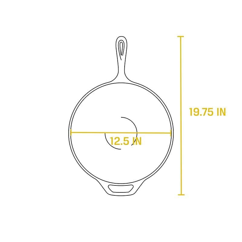 12 in. Cast Iron Chef Style Wok - Hercitys