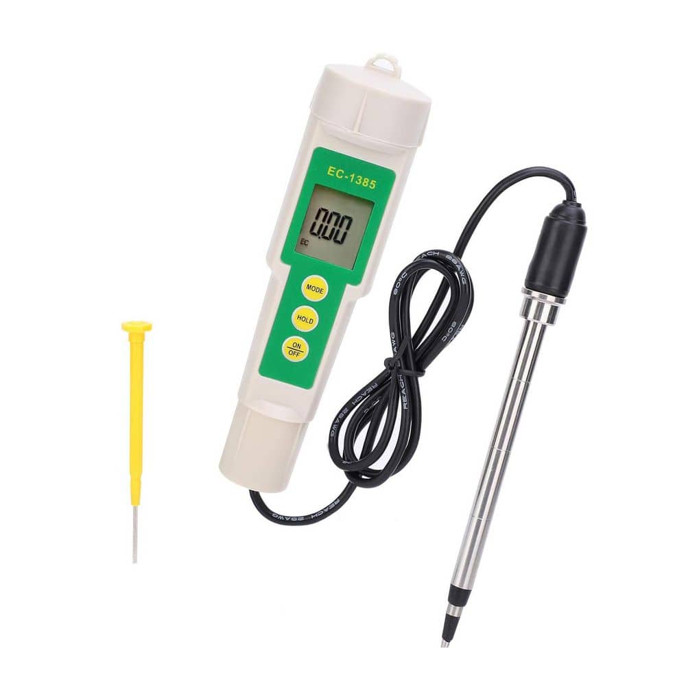 3-in-1 Soil Test Kit-EC, CF, TDS and Salinity Meter with Electrode Induction Probes and Display Screen for Gardening - Hercitys