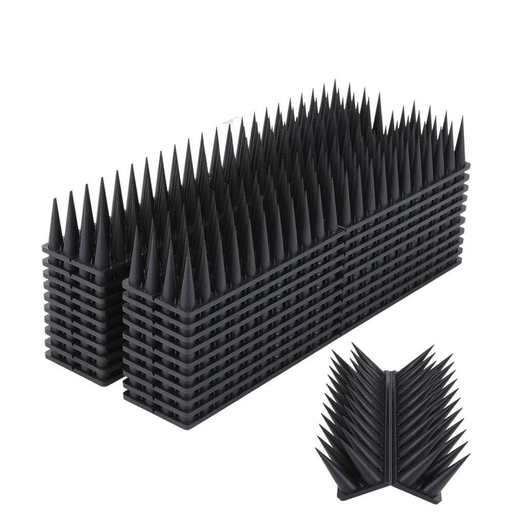 20-Pack Outdoor Deterrent Bird Spikes for Pigeons Sparrows and More - Hercitys