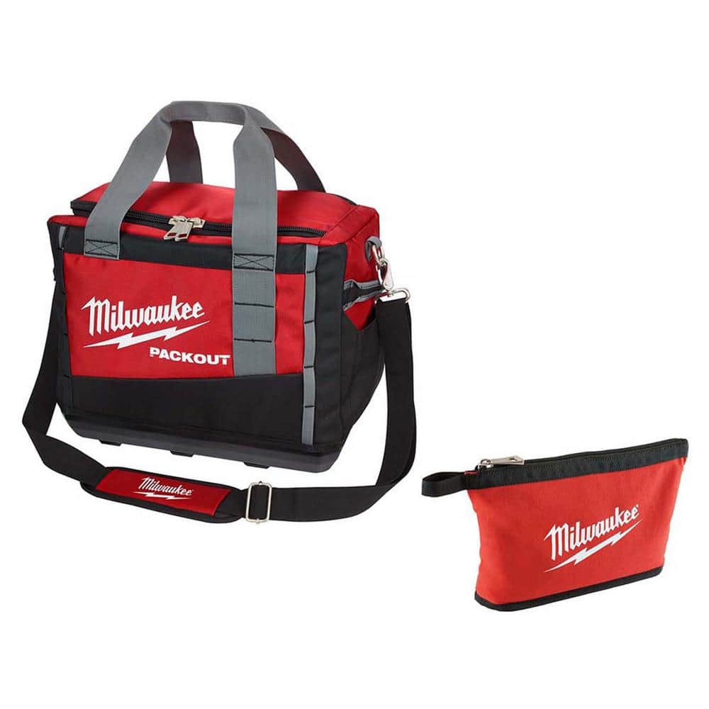 15 in. PACKOUT Tool Duffle Bag with Red Zipper - Hercitys