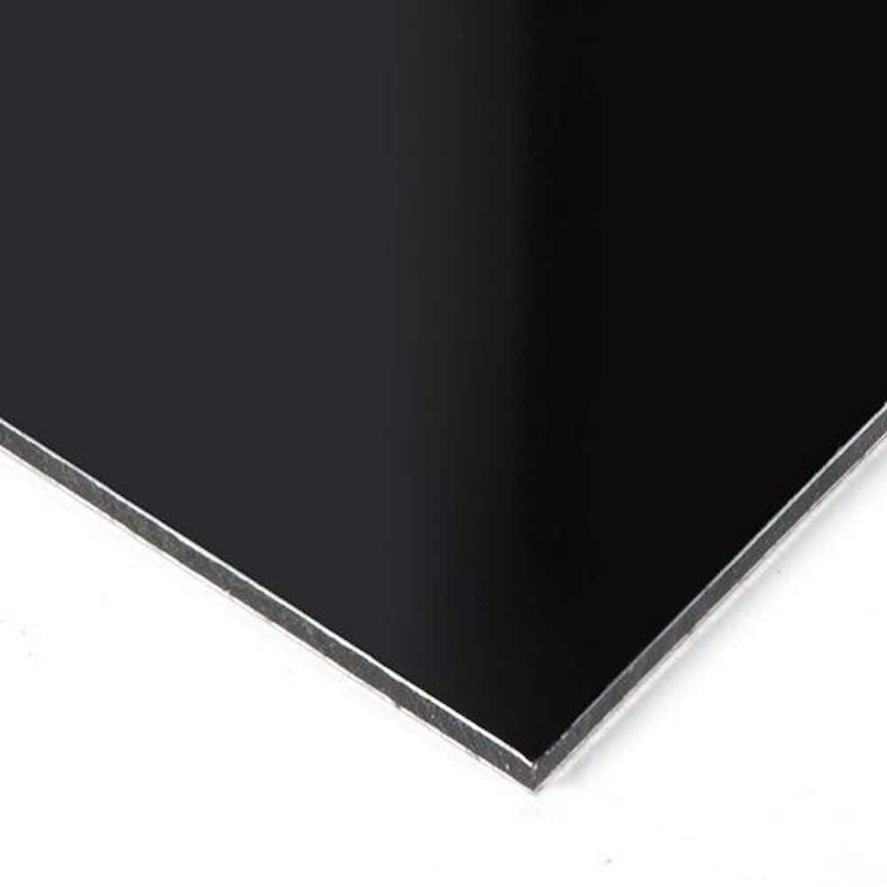 36 in. x 72 in. x 1/8 in. Thick Aluminum Composite ACM Black Sheet - Hercitys