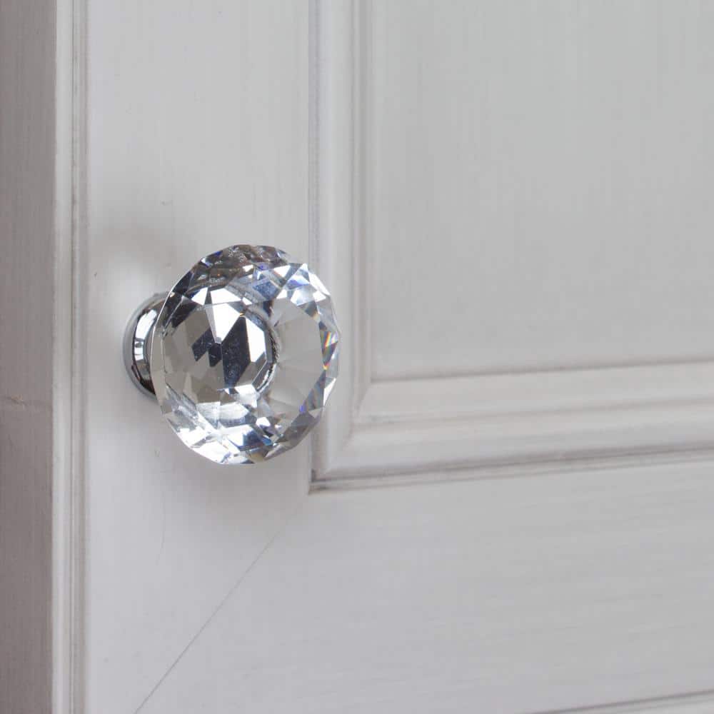 1-1/8 in. Dia Crystal K9  Diamond Shape Cabinet Knob (10-Pack) - Hercitys