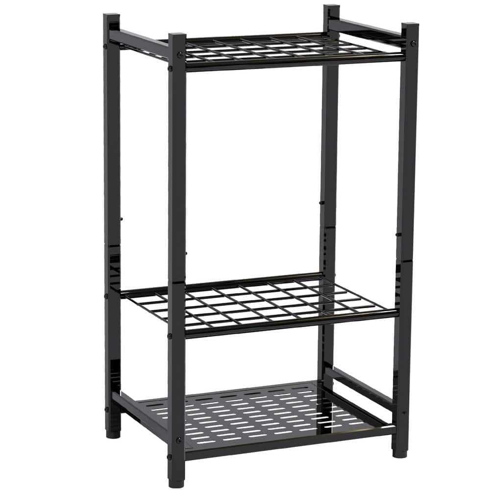 3-Tier Garden Tool Organizer for Garage Organization Up to 35 Long-Handled Tools/Rakes/Brooms - Hercitys