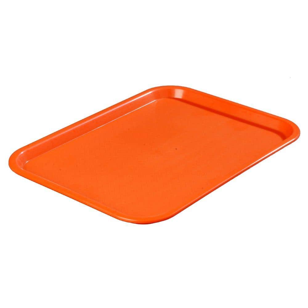 12 in. x 16 in. Polypropylene Serving/Food Court Tray in Orange (Case of 24) - Hercitys