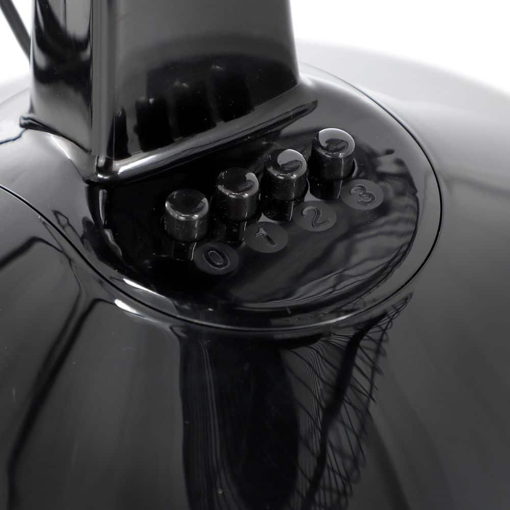 12 in. 3-Speed Oscillating Table Fan in Black - Hercitys
