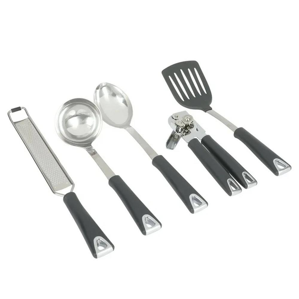 18 Piece Stainless Steel and Wood Assorted Gadget Set - Hercitys