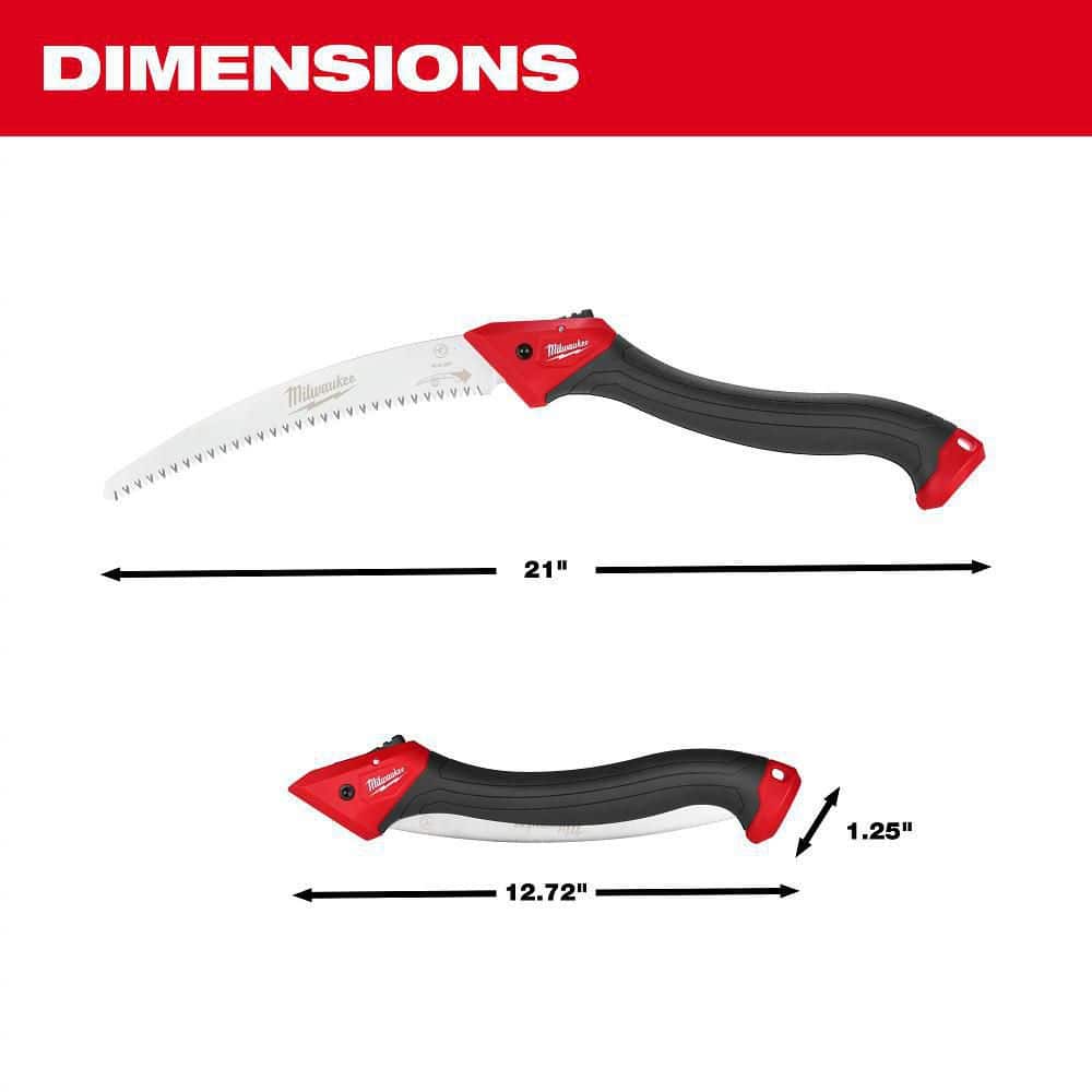 10 in. High Carbon Steel Blade Pruning Saw with Secondary Blade Position - Hercitys