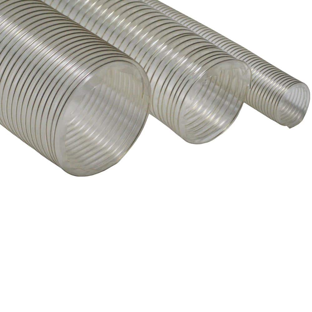 1.75 in. D x 12 ft. PVC Coil General Purpose Flexible Ducting in Clear - Hercitys