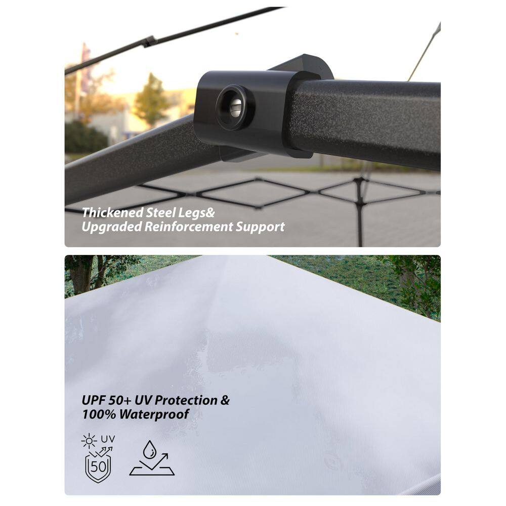 10x10FT Pop Up Canopy Tent with Sidewalls - Hercitys