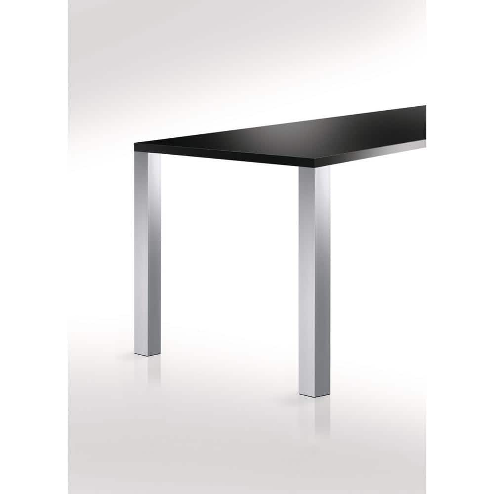 34 1/4 in. (870 mm) Stainless Steel Square Design Table Leg with Leveling Glide - Hercitys