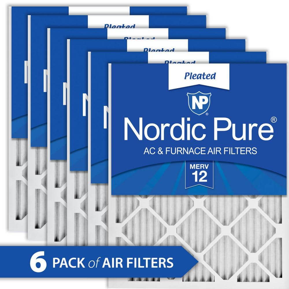 12 in. x 12 in. x 1 in. Allergen Pleated MERV 12 Air Filter (6-Pack) - Hercitys
