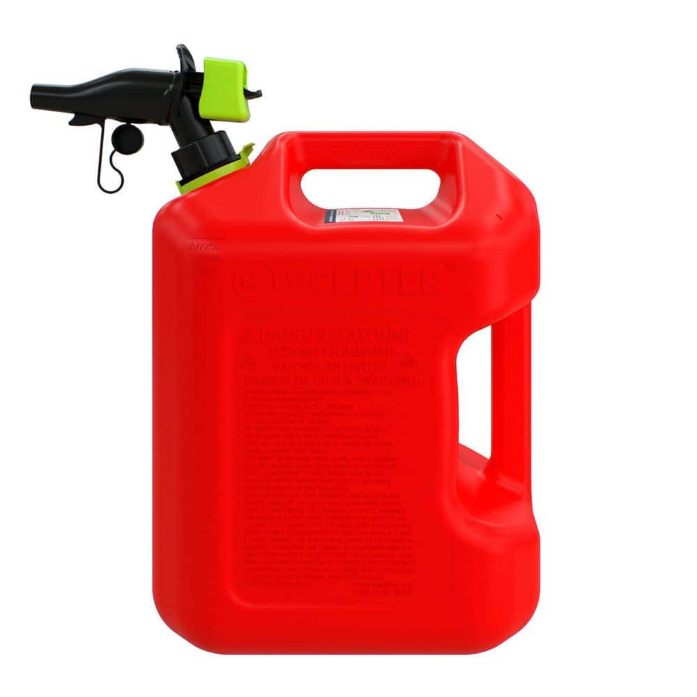 5 Gal. Smart Control Gas Can with Rear Handle, Red Fuel Container - Hercitys